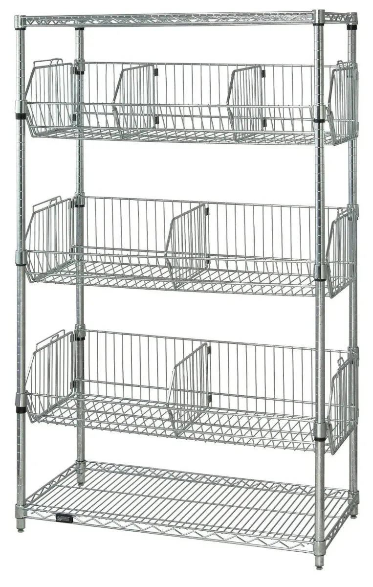 18" x 36" Wire Basket Shelving Unit