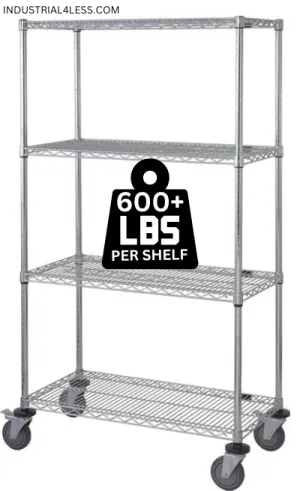 18" x 72" Stainless Shelving on Wheels