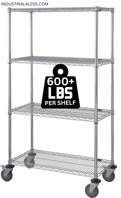 18" x 72" Stainless Shelving on Wheels