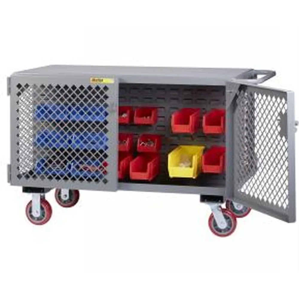 2-Sided Mobile Maintenance Cart with Louvered Panel