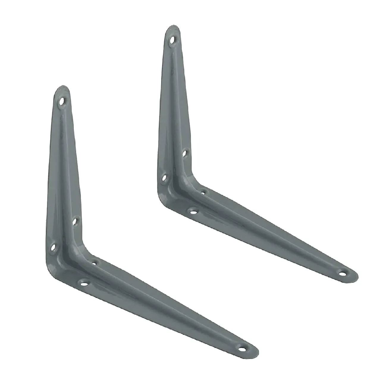 20 x Grey Metal London Shelf Support Brackets