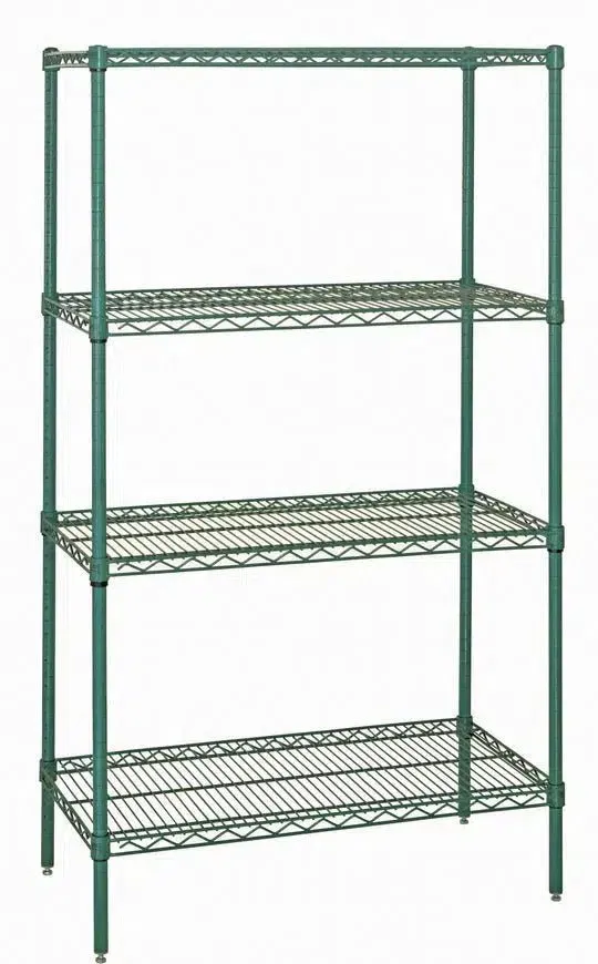 2136G | 21" x 36" Green Epoxy Shelving Unit