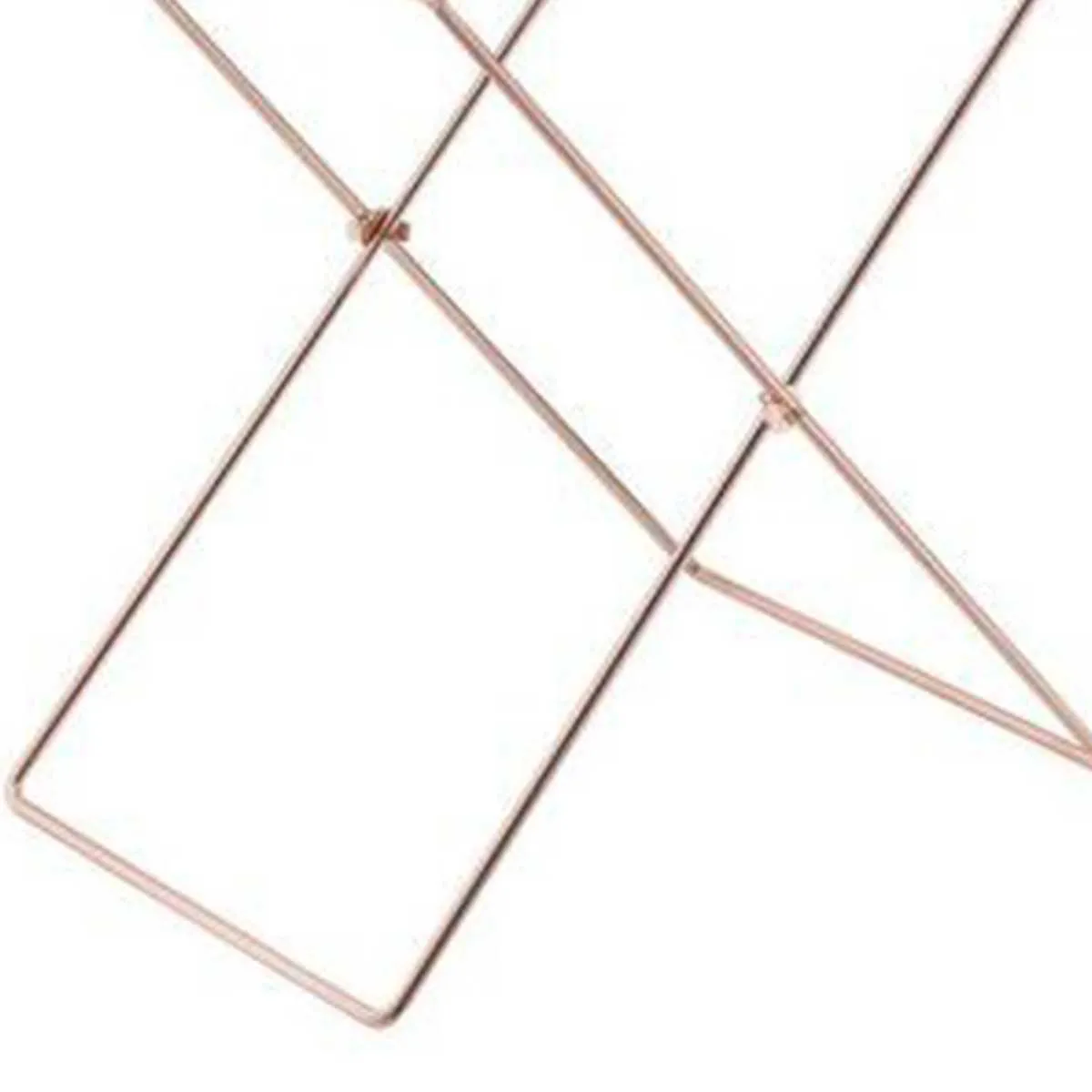 22 Inch Acrylic Tray Table With X Metal Base, Copper  By Benzara