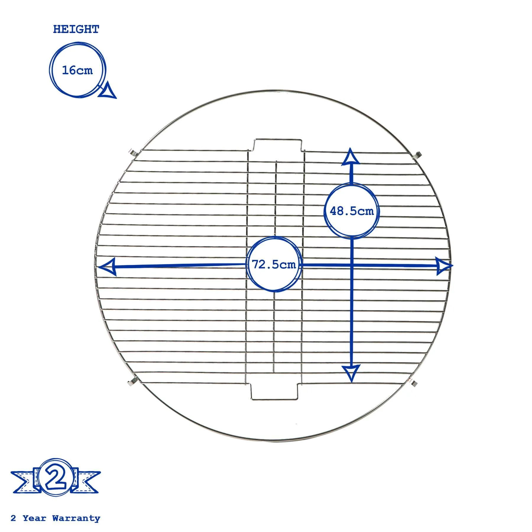 2pc Fire Pit Grill & Spark Guard Set - 72.5cm - By Harbour Housewares