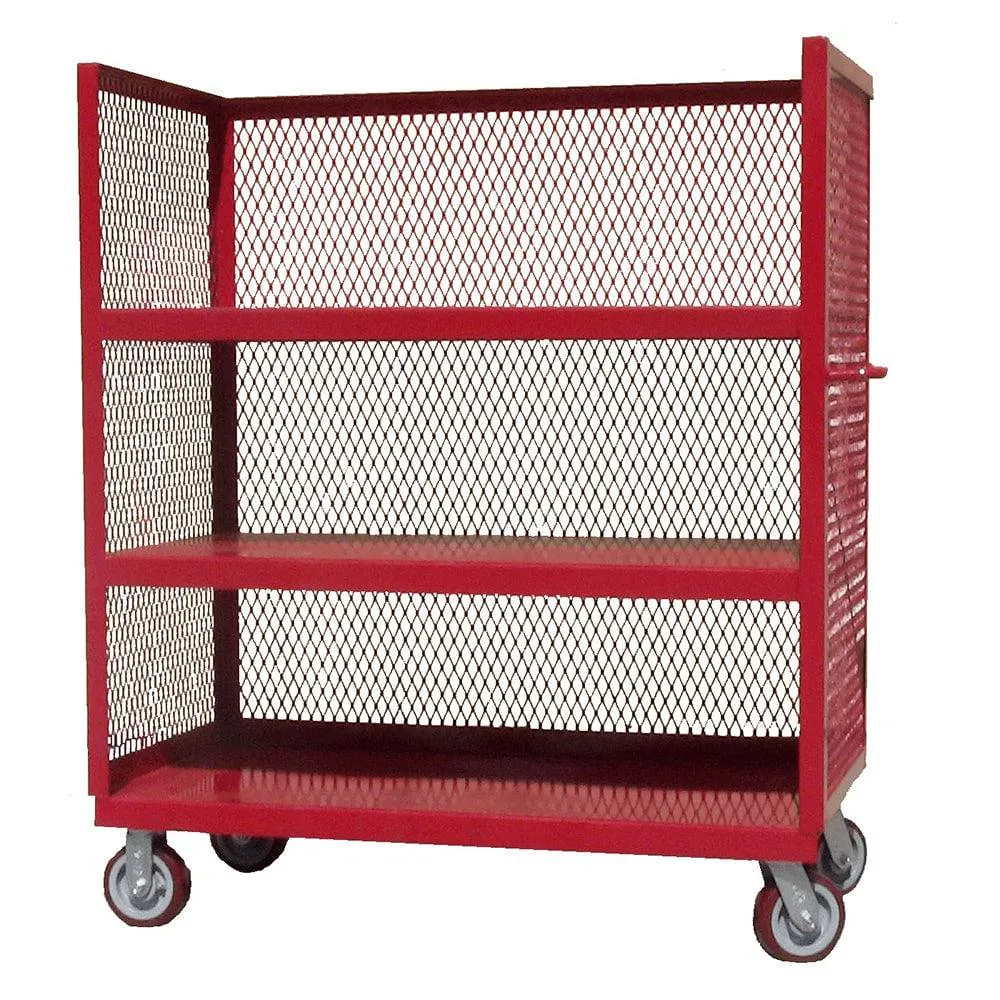 3-Sided Service Cart (3 Shelves)