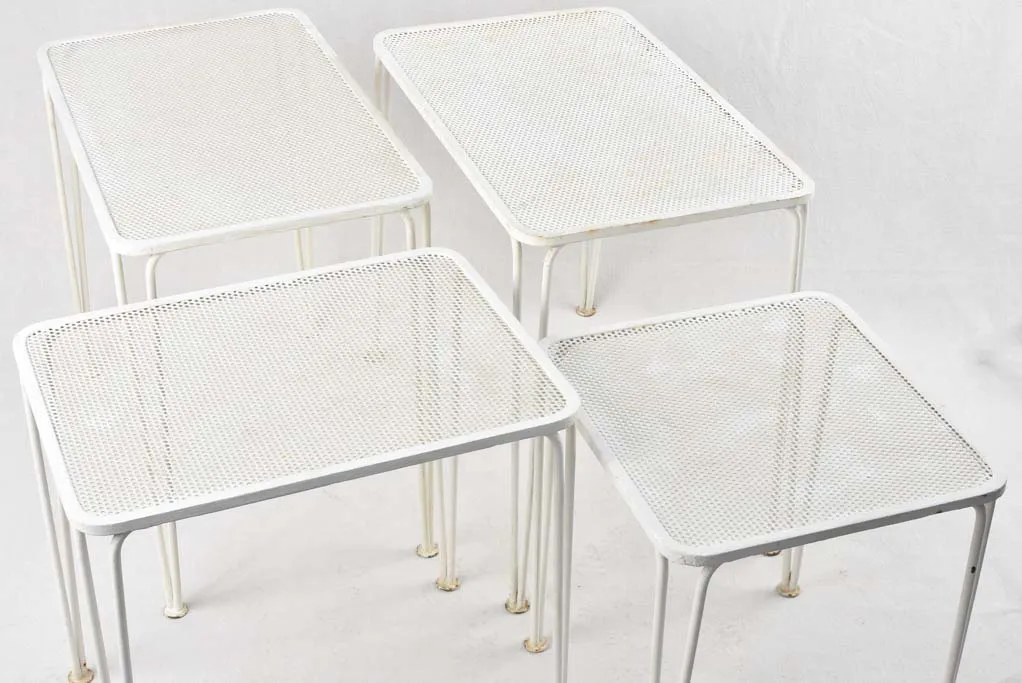 4 vintage nesting side tables