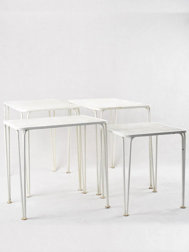 4 vintage nesting side tables