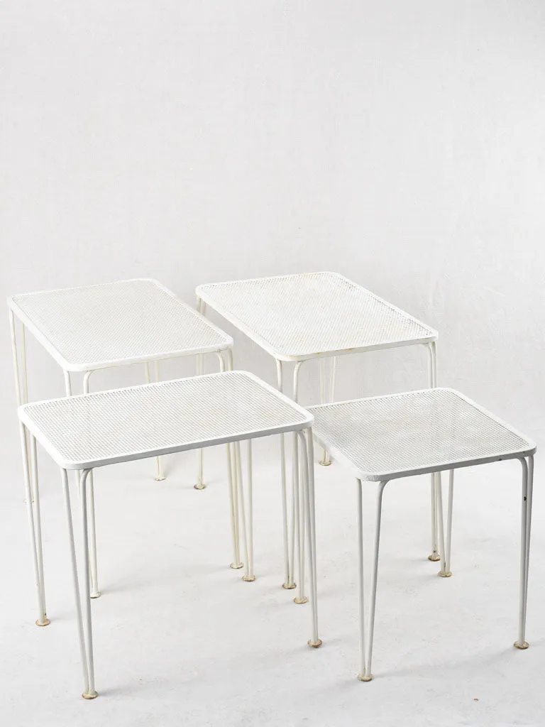 4 vintage nesting side tables