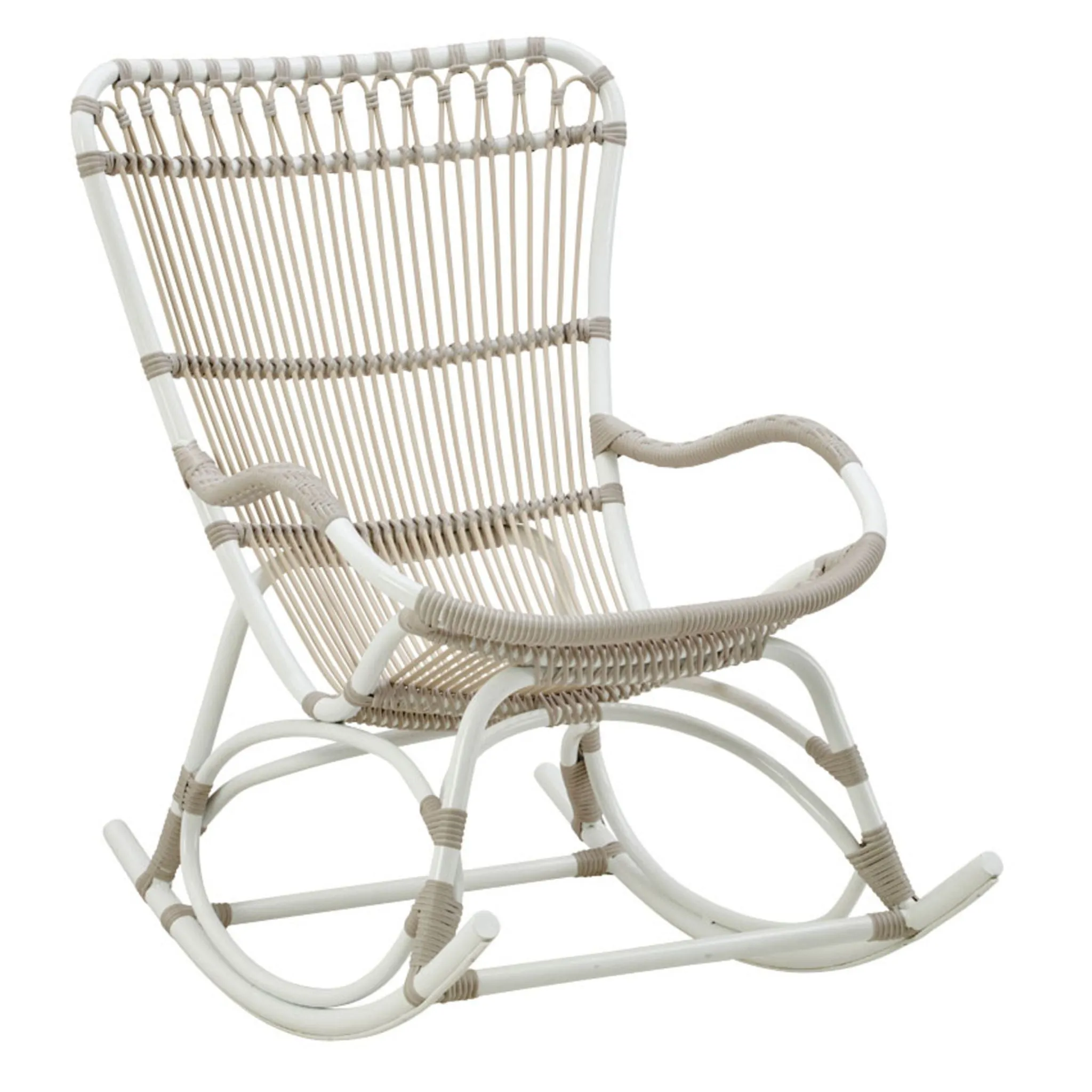 AluRattan™ and ArtFibre™ Open Weave Rocking Chair - Available in Two Colors