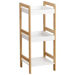 Bamboo furniture   3MDF Shelves - Bamboo/White