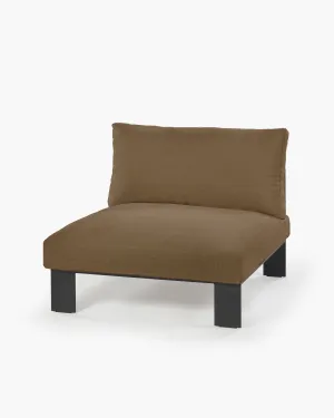 Bench one seater incl cushion outdoor camel