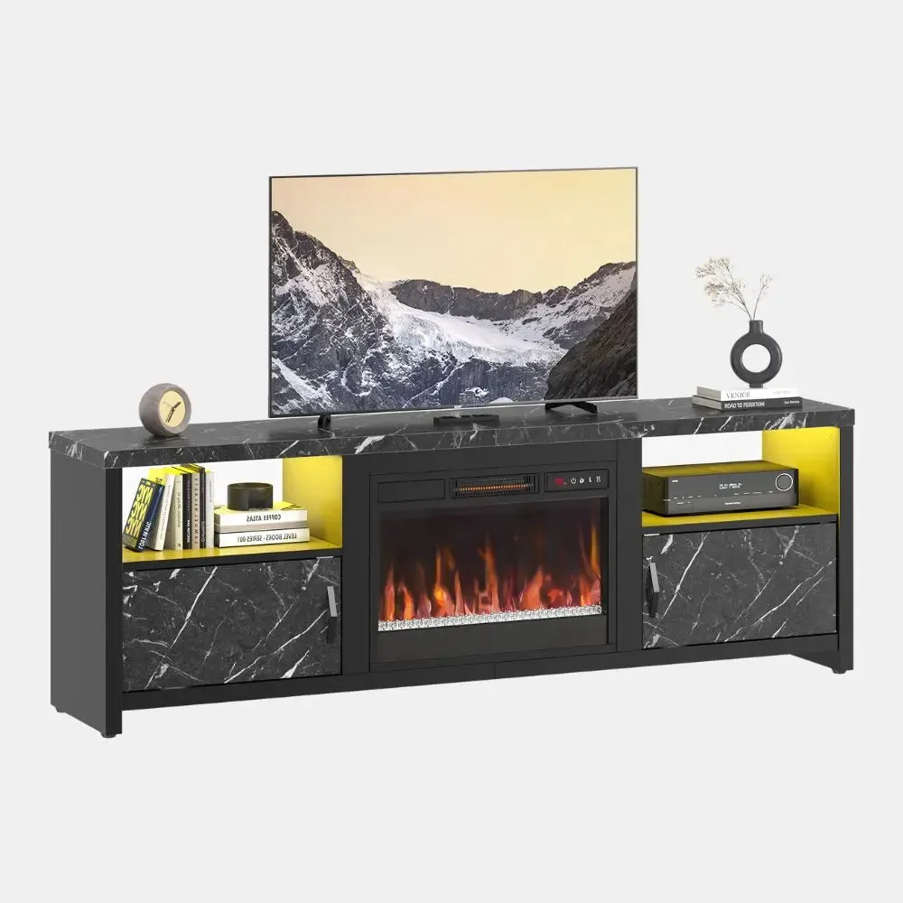 Bestier Modern Entertainment Center with Electric Fireplace Up to 80''