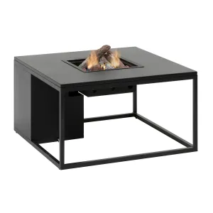 Black Metal 39" Square Firepit Table