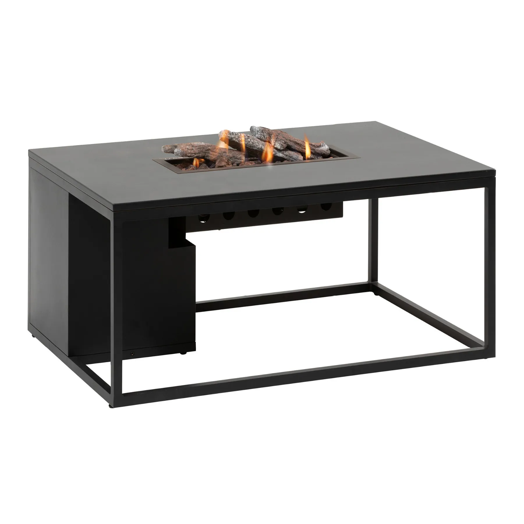 Black Metal Firepit Table 31" X 47"