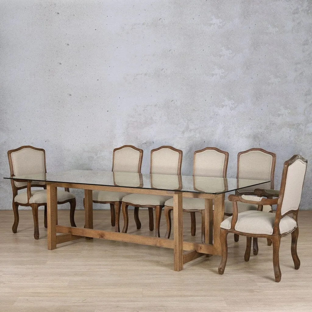 Bolton Glass Top & Duke 10 Seater Dining Set