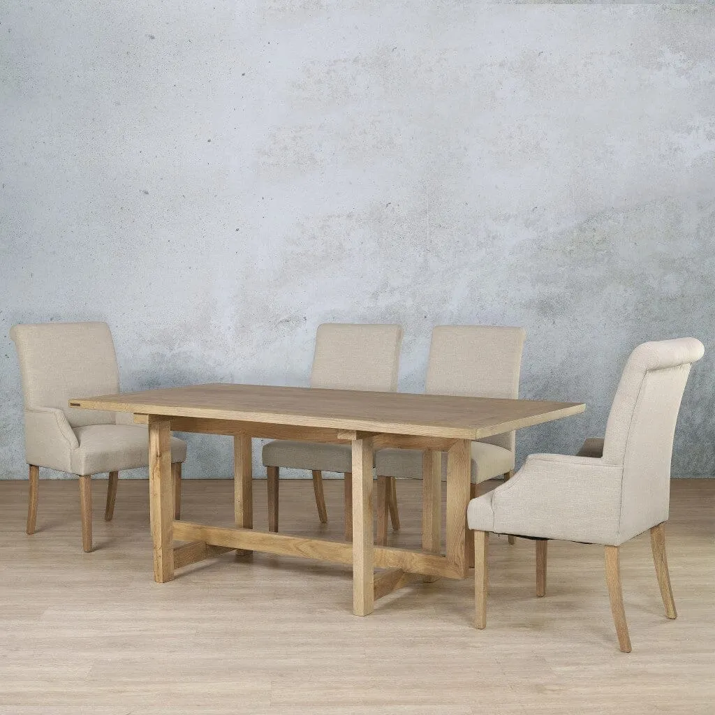 Bolton Wood Top & Baron 6 Seater Dining Set