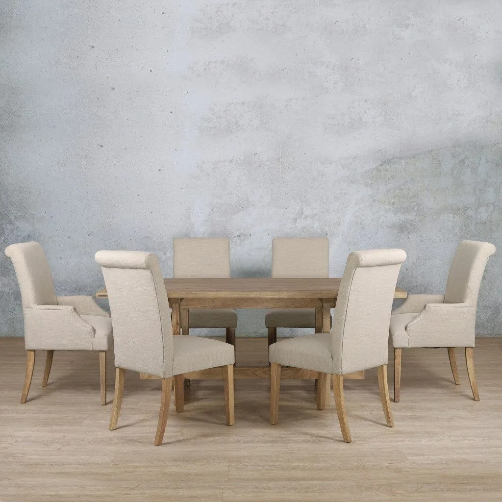 Bolton Wood Top & Baron 6 Seater Dining Set