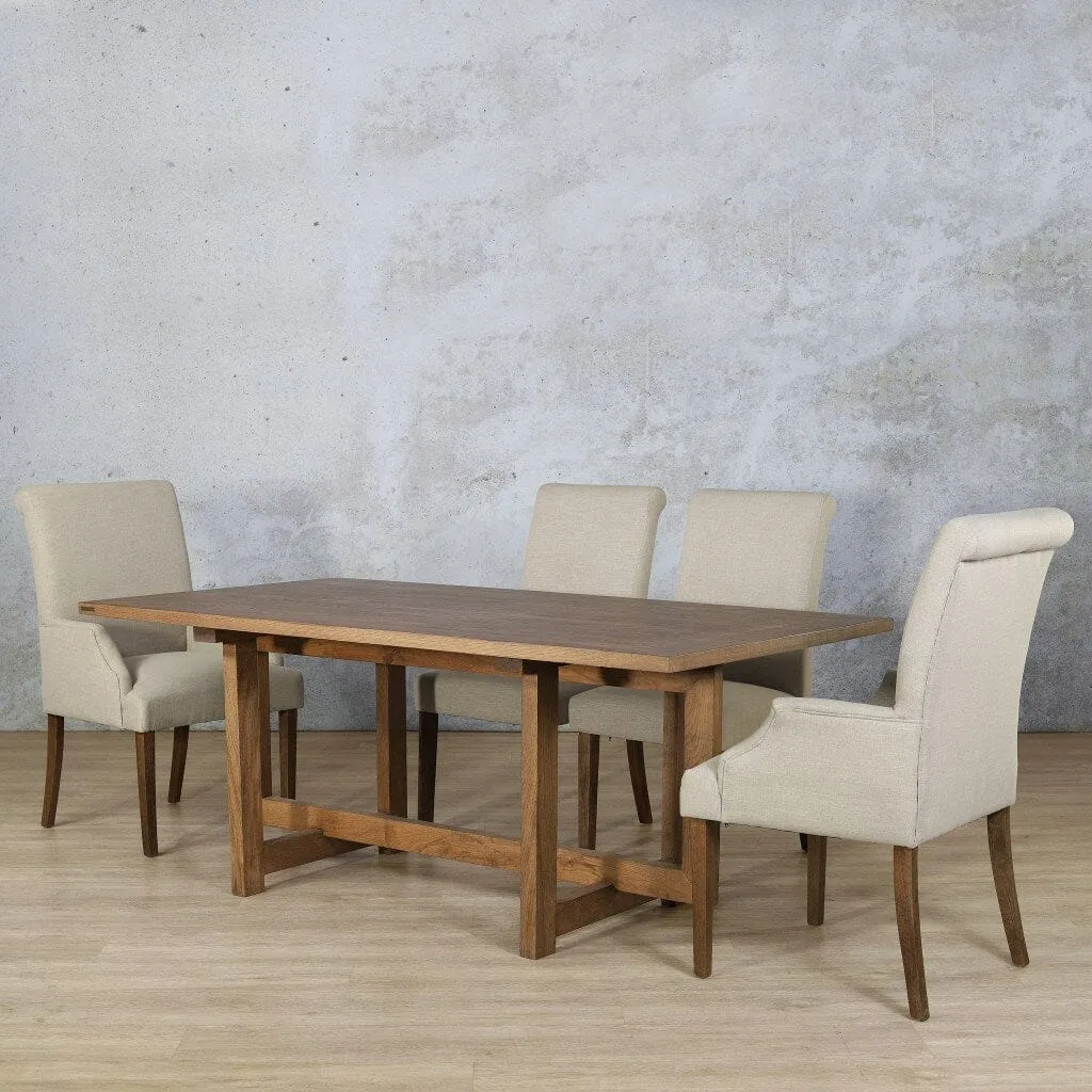 Bolton Wood Top & Baron 6 Seater Dining Set