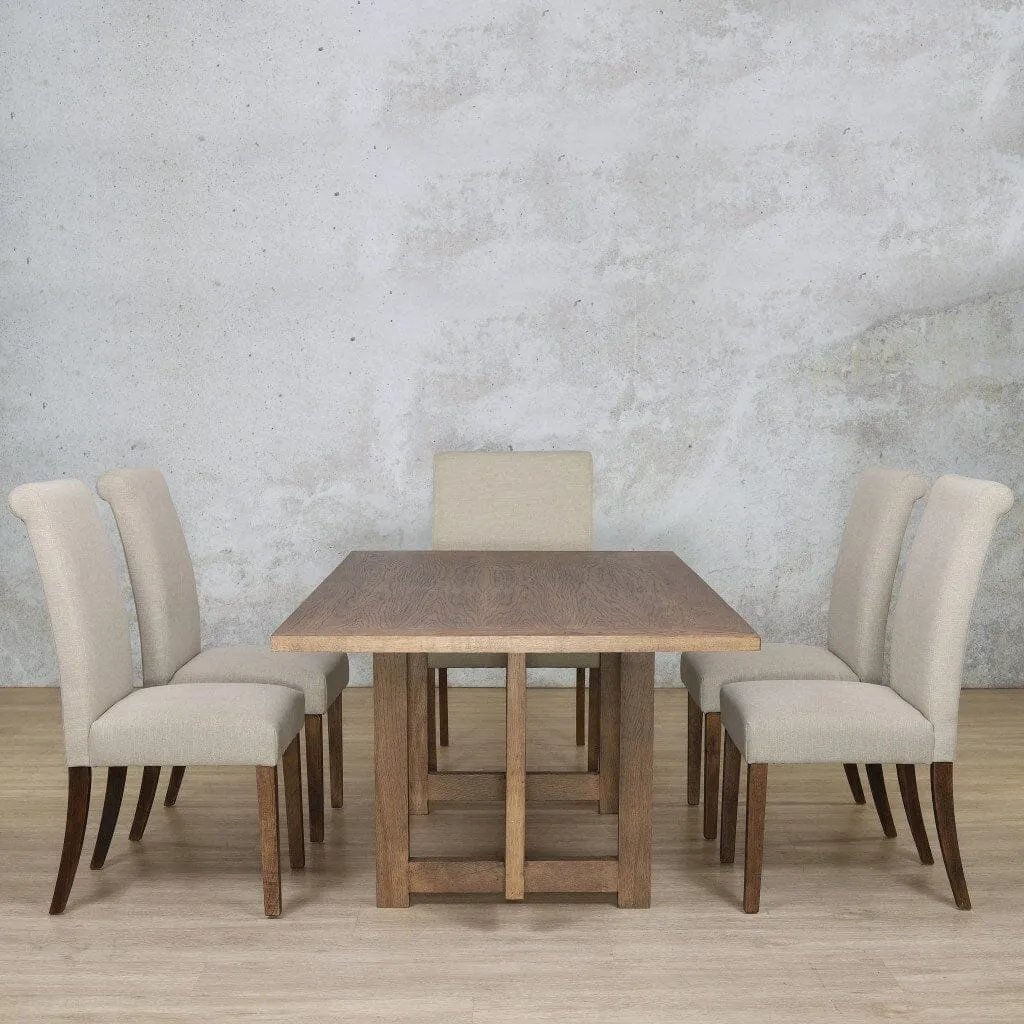 Bolton Wood Top & Baron 6 Seater Dining Set