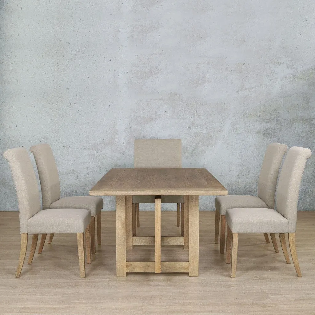 Bolton Wood Top & Baron 6 Seater Dining Set