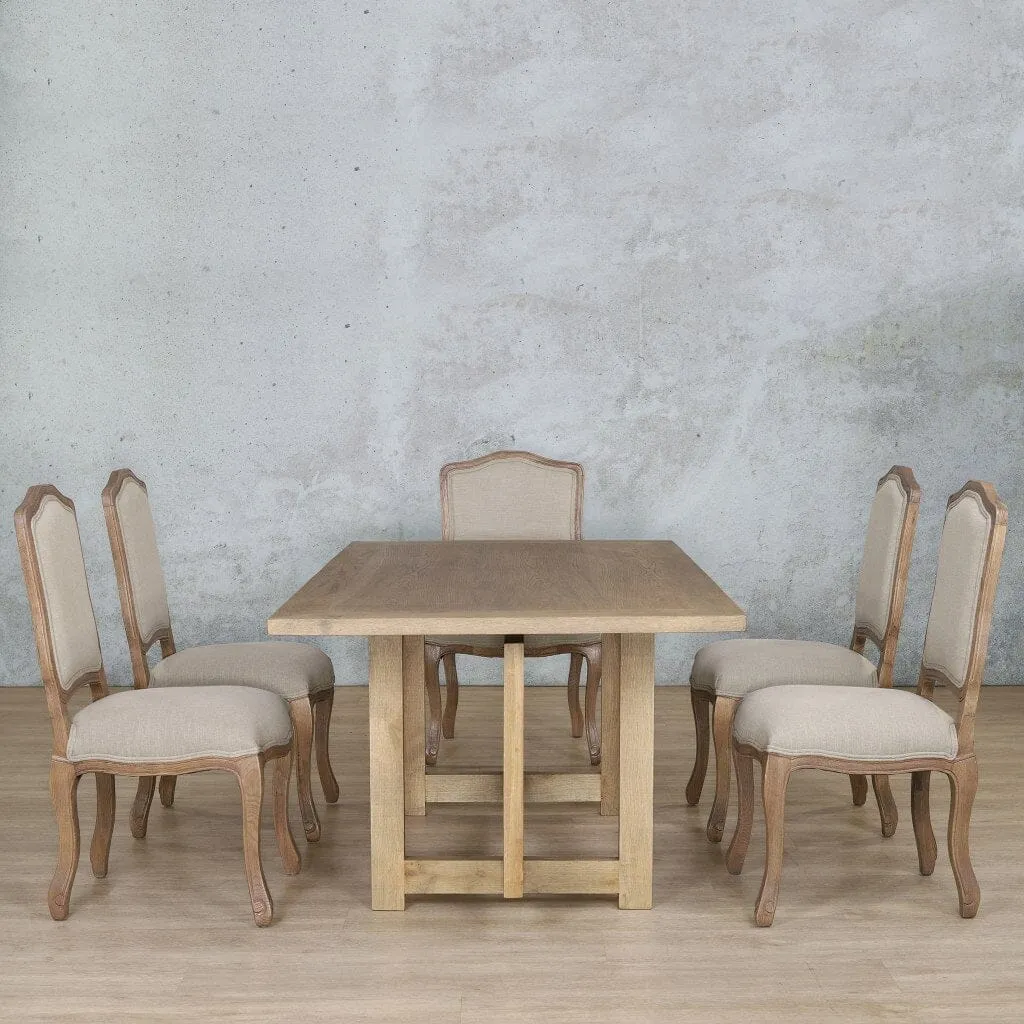 Bolton Wood Top & Duke 6 Seater Dining Set