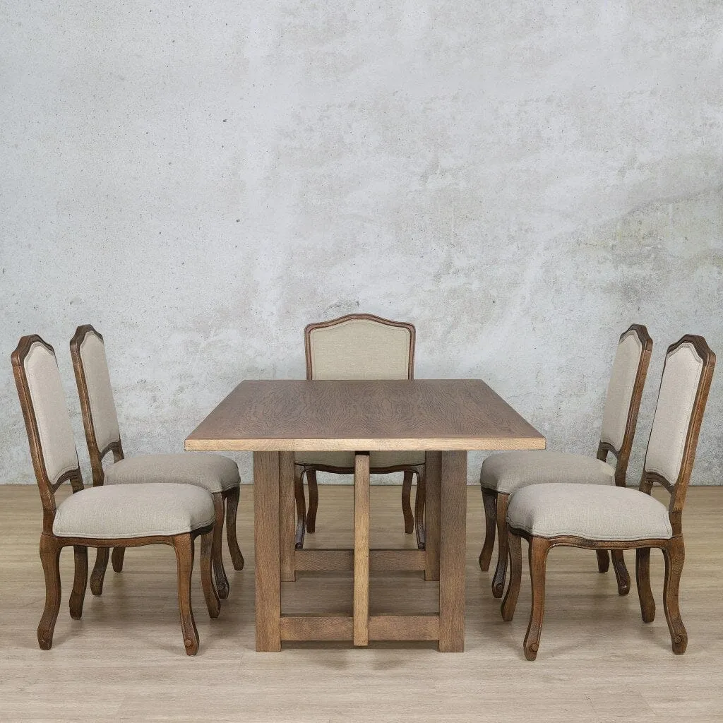 Bolton Wood Top & Duke 6 Seater Dining Set