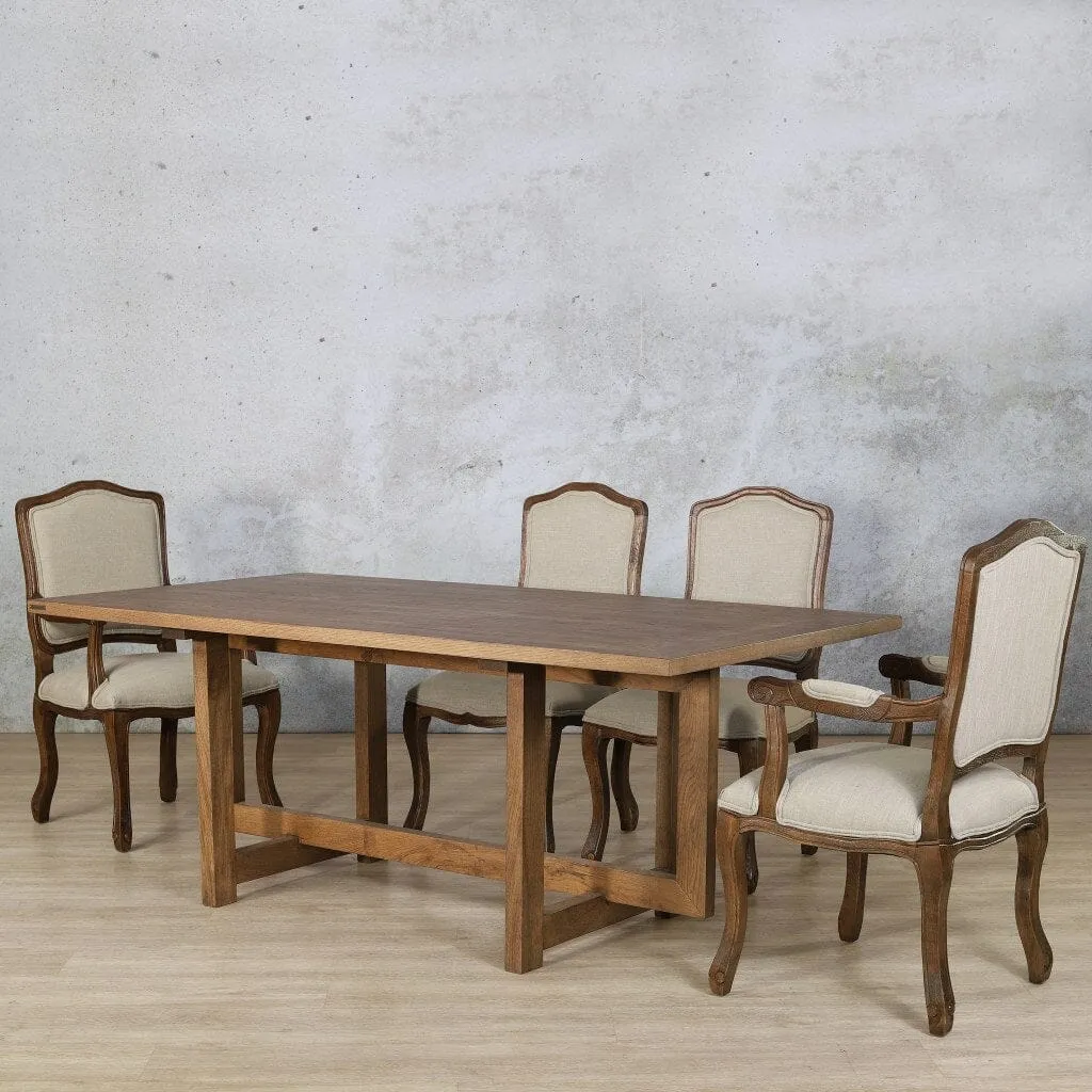 Bolton Wood Top & Duke 6 Seater Dining Set