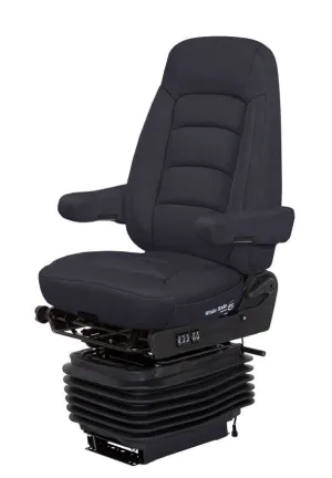 Bostrom Wide Ride Serta® High Back Truck Seat in Black Titan Cloth with Dual Arms PN 5300001-K85