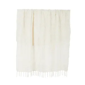 Burbuja Cotton Blend Throw (125 x 150cm) - Ivory