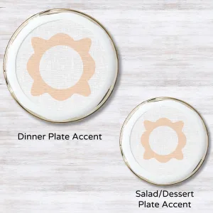 Caroline (Peach) Plate Accents