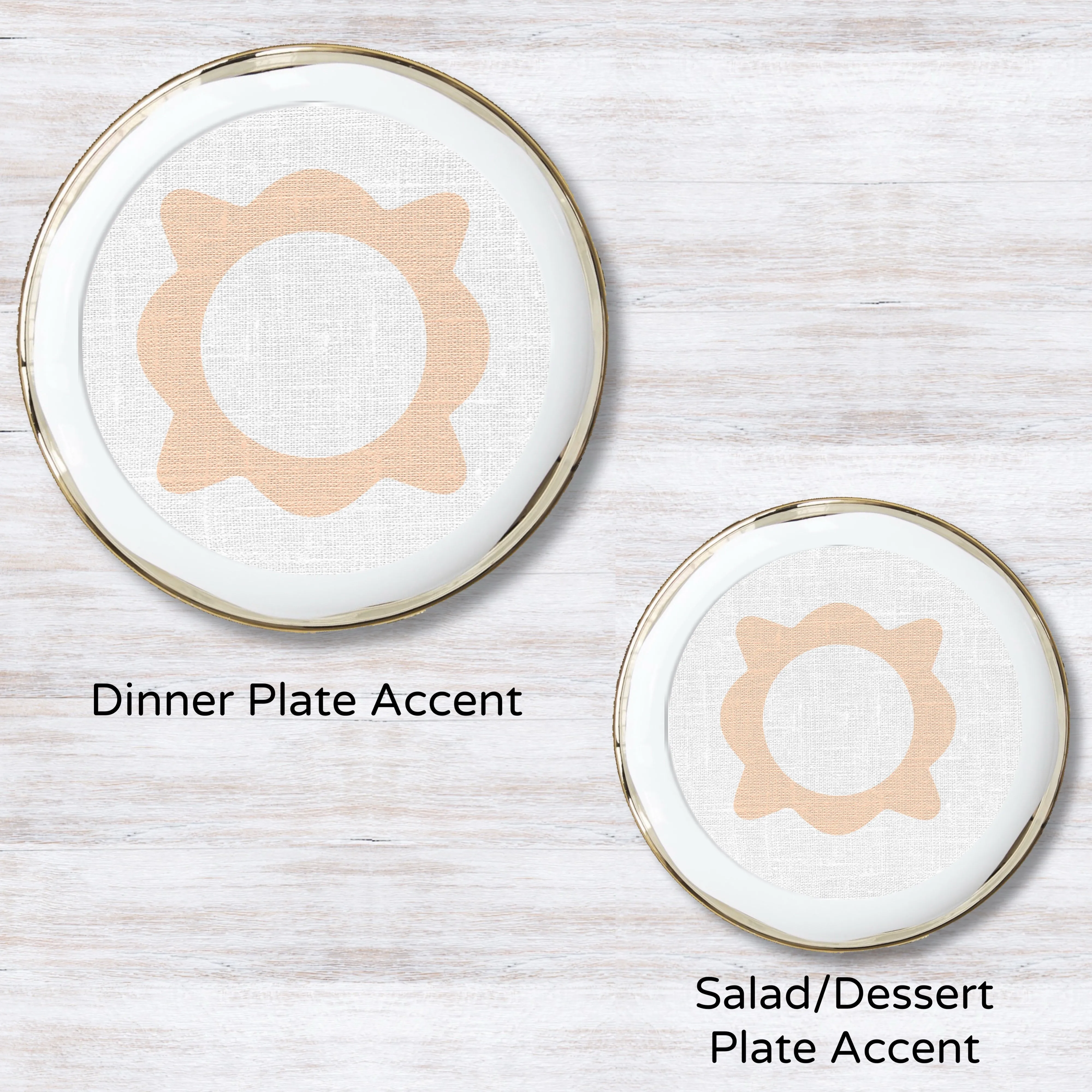 Caroline (Peach) Plate Accents