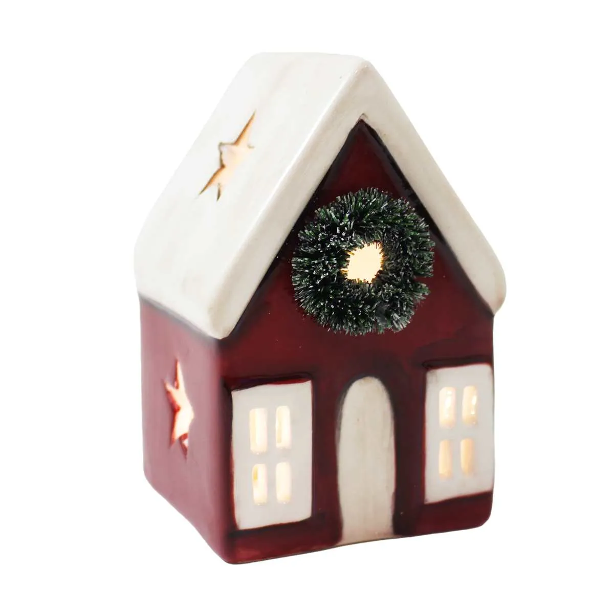 Ceramic House with Wreath