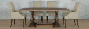 Charlotte Wood Top & Baron 6 Seater Dining Set