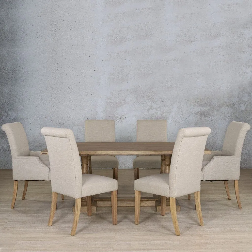 Charlotte Wood Top & Baron 6 Seater Dining Set