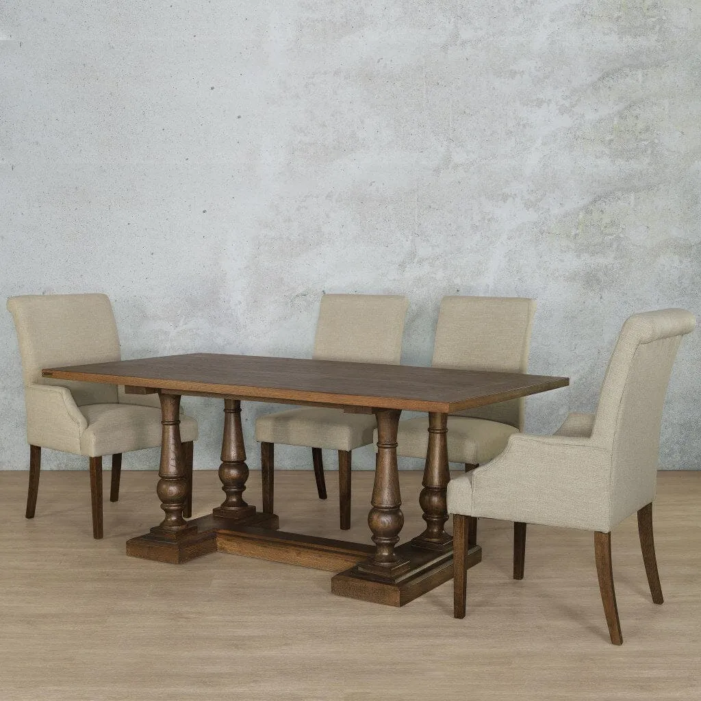 Charlotte Wood Top & Baron 6 Seater Dining Set