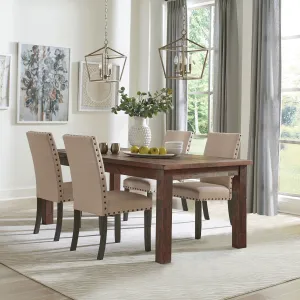 Coleman Rectangular Dining Set | 5-Piece Rustic Golden Brown