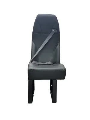 Commuter 125 Passenger Seat - Street Side 3PT in Black Vinyl