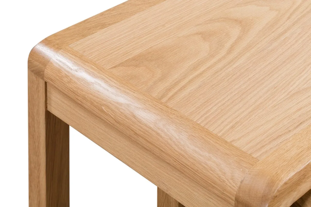 Curve Oak Nest Of 2 Tables