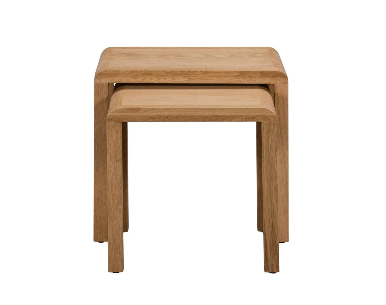 Curve Oak Nest Of 2 Tables