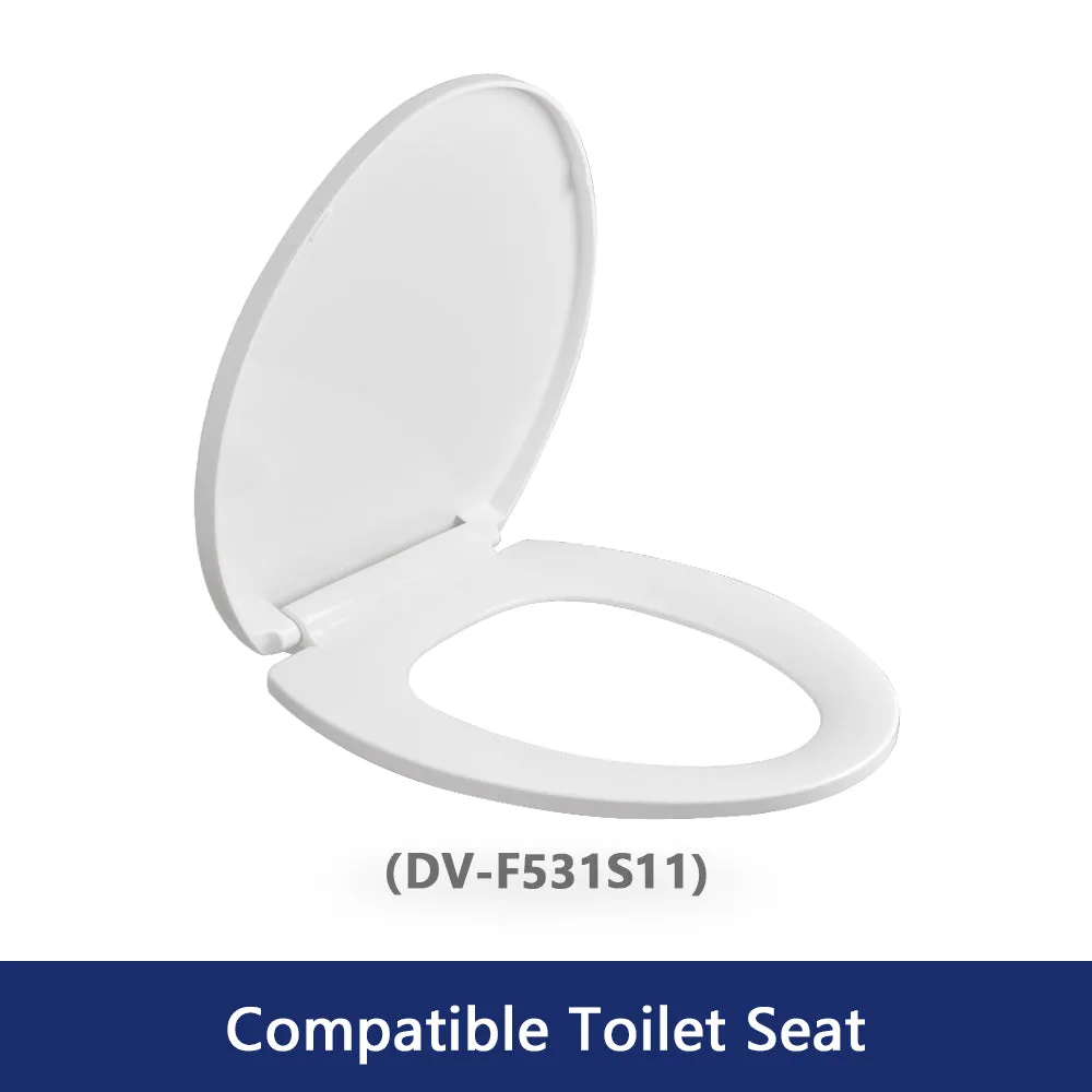 DeerValley DV-F531S11 Quick-Release Slow-Close Elongated Plastic Polypropylene Toilet Seat (Fit with DV-2F52531)