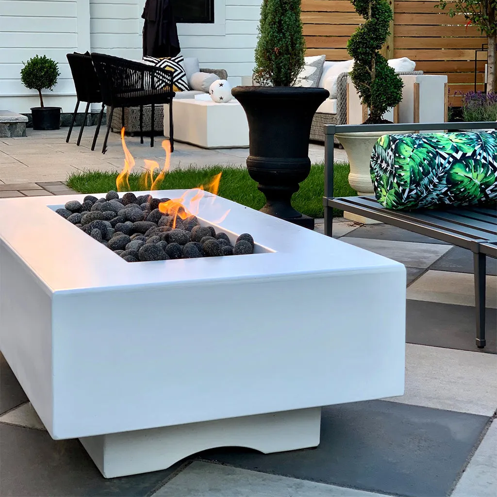 Del Mar 84" Fire Table, GFRC Concrete - Fire Pit