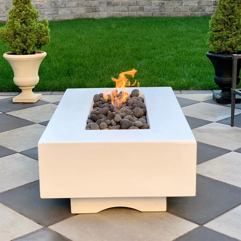 Del Mar 84" Fire Table, GFRC Concrete - Fire Pit