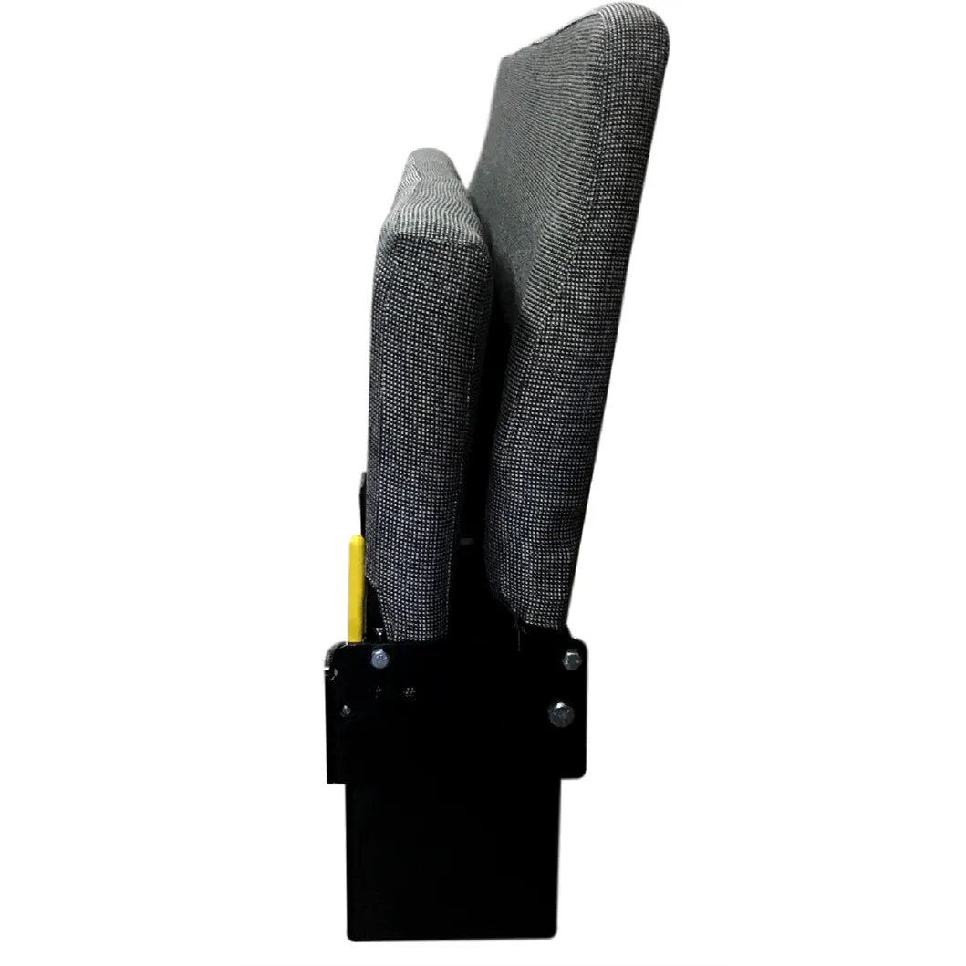 Double Feather Handi-Flip Bus Seat in Charcoal Olefin Cloth