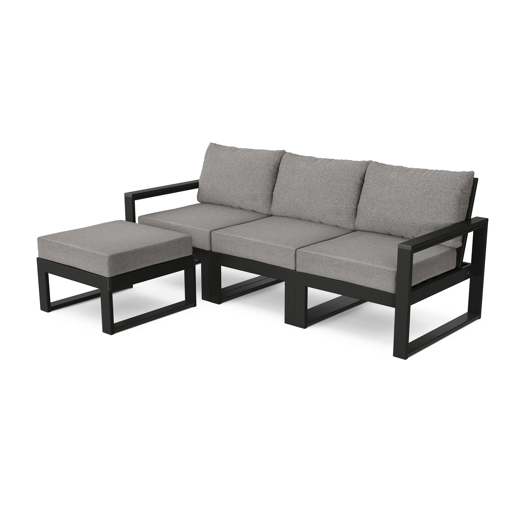 Edge 4 Piece Modular Seating Set W/ Ottoman