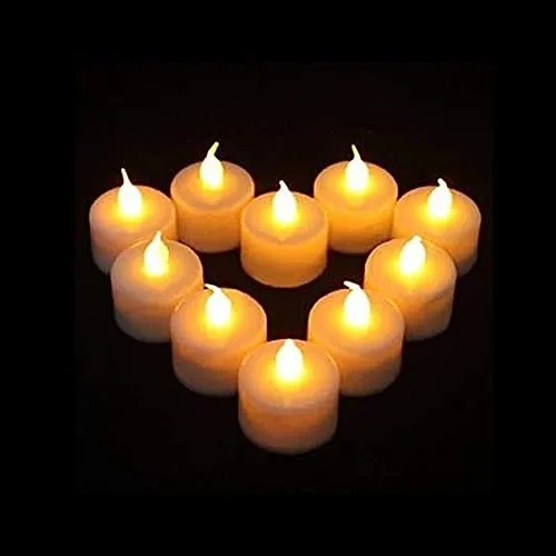 Festival Decorative LED Tealight Candles White, 24 Pcs