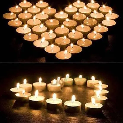 Festival Decorative LED Tealight Candles White, 24 Pcs