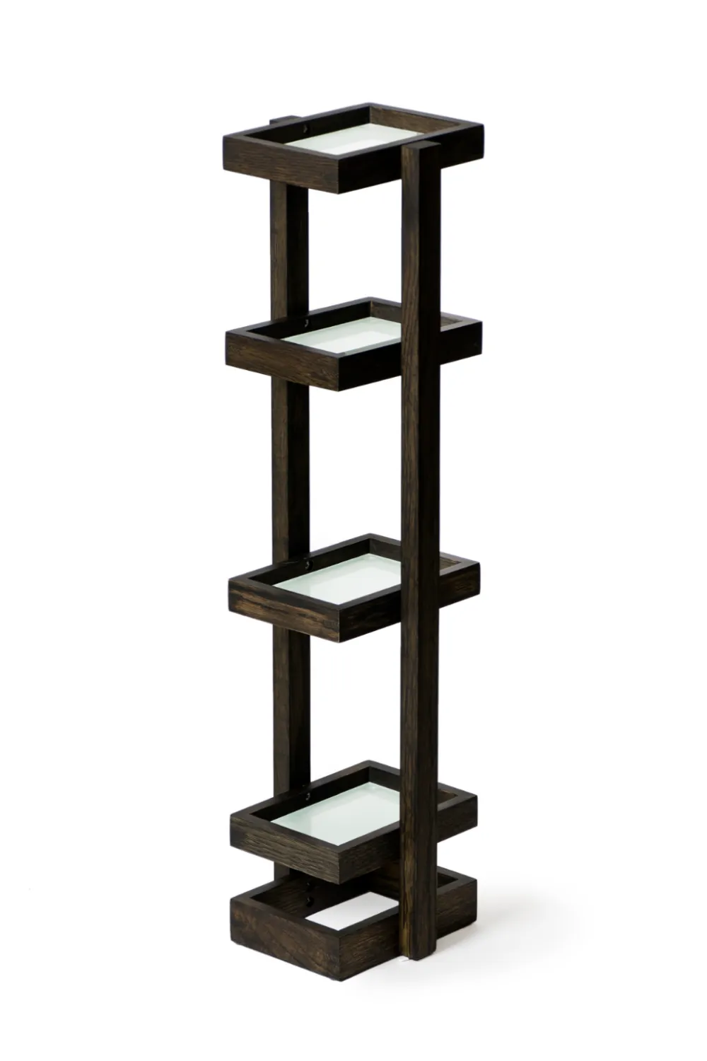 Freestanding Oak Bathroom Storage Tower | Wireworks Mezza