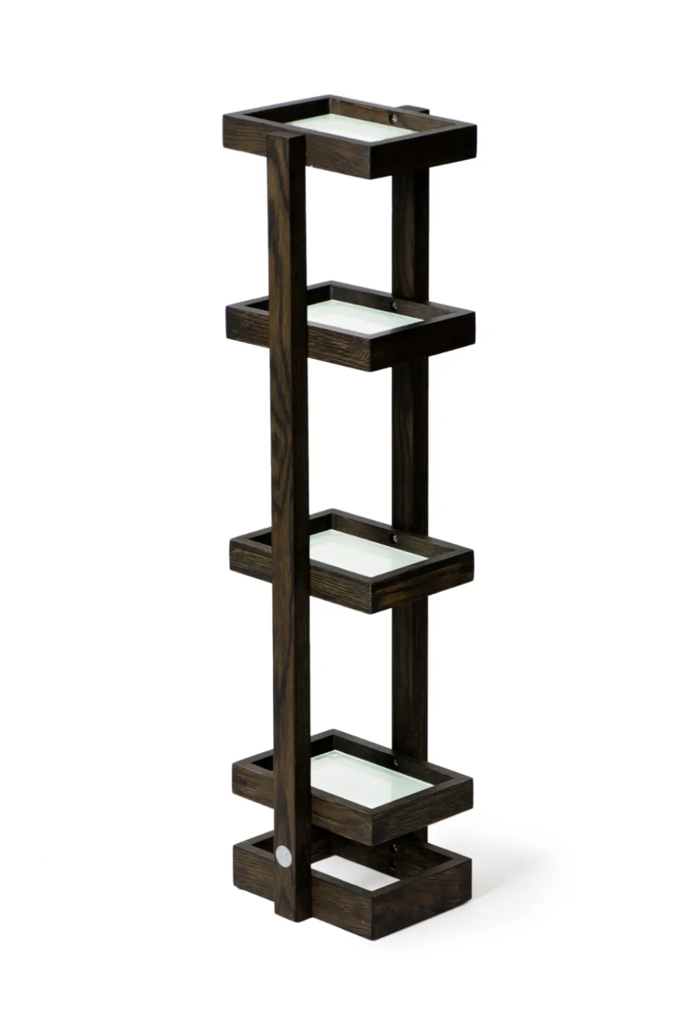 Freestanding Oak Bathroom Storage Tower | Wireworks Mezza