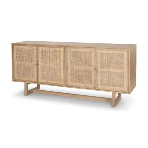 Grier Sideboard Light Brown Wood | Cane Accent