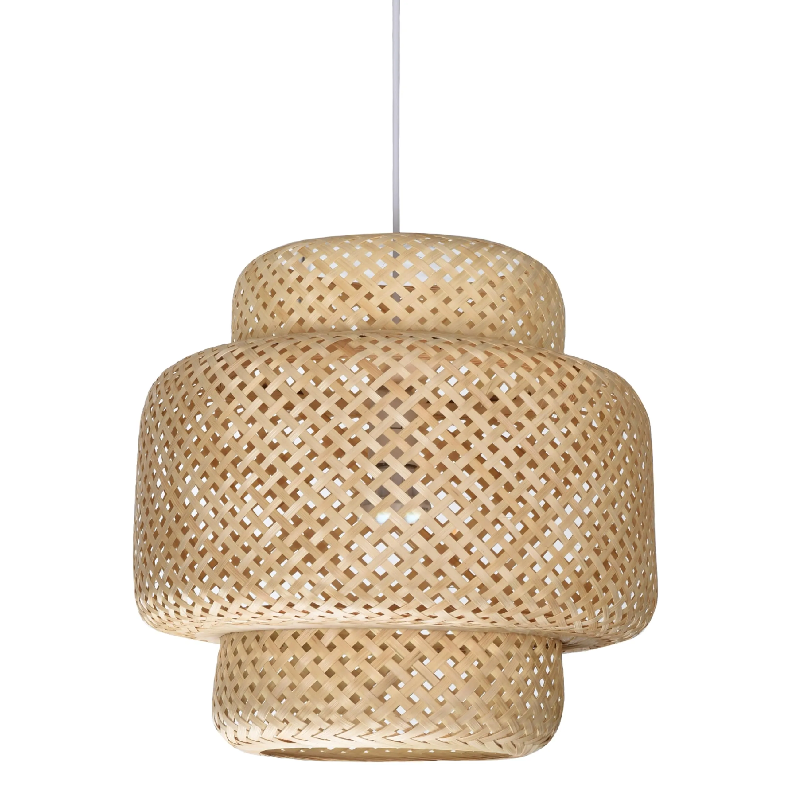 Hand Woven Rattan Lamp Shade - Bamboo Pendant Lights - Elegant Hanging Light